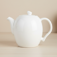 Théière en porcelaine DURABLER avec poignée et couvercle, style nordique, capacité de 830 ml, compatible micro-ondes et lave-vaisselle
