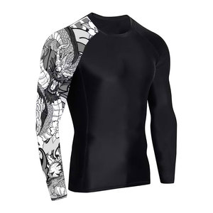 Solid Trader Premium Fit Long Sleeve Sports Top Ergonomic Seams High Elasticity Breathable <b>Compression</b> Activewear Rash Guard - Product Image 2