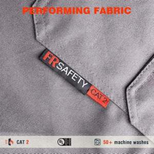 Camisa de Seguridad para Soldadura ZI-7082 ZUNEZI para Hombre, 100% Algodón, 170 g/m², Antiestática, Ignífuga, Alta Visibilidad, 7.5 oz, con Respirador - Product Image 2