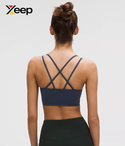 เสื้อชั้นในกีฬาโยคะคุณภาพสูงสำหรับผู้หญิง XEEP รุ่น XC-SB-112 แบบเรียบง่าย ระบายอากาศได้ดี สายปรับได้ แผ่นรองถอดออกได้ รองรับได้ดีเยี่ยม แห้งเร็ว - Product Image 2