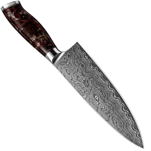 Cuchillo de Chef Japonés de Damasco con Mango de Madera de Palisandro, Cuchillería de Cocina Premium, Exportador Mayorista de Cuchillos, Fabricante Mayorista - Product Image 2