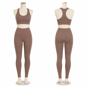 Women V Waist Yoga Set High Waist Leggings Sports Bra Fitness Gym Workout Activewear Set - Product Image 6
