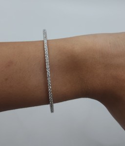 1.20 CT Lab Grown Diamond Bangle <b>Bracelet</b> 18K Gold Plated | IGI Certified Luxury Bridal Engagement Wedding Party Jewelry Trendy - Product Image 1
