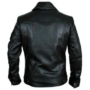 Low MOQ <b>Men's</b> <b>Leather</b> <b>Jacket</b> or Spring Autumn Motorcycle Style Natural <b>Leather</b> Slim Fit Biker Coat Customized <b>Leather</b> <b>Jackets</b> - Product Image 2