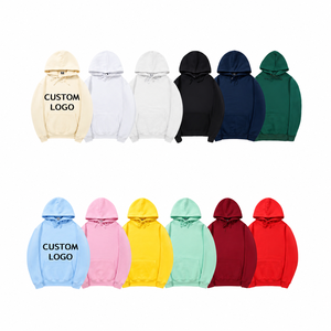 Custom Logo Hoodie Wholesale Plain Heavyweight Pullover Sweatshirt <b>Men</b> Women Casual <b>Fleece</b> Hoodies Blank Streetwear Bulk Order - Product Image 1