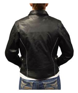 Reflective <b>Summer</b> Biker Racing <b>Motorcycle</b> <b>Jacket</b> Long Sleeved Leather Classic Heavy Duty Moisture-wicking Sweat-absorbing - Product Image 3