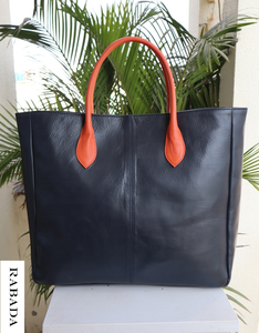 Sac à bandoulière noir fait à la main en cuir Vintage de haute qualité à la mode grand sac fourre-tout sac à main sac à bandoulière - Product Image 3