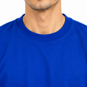 Camiseta de Hombros Caídos, Transpirable, Cuello Redondo, Manga Corta, Jersey de Poliéster/Algodón, Detalle de Estampado con Pedrería, Corte Holgado, Estilo Urbano Informal - Product Image 3