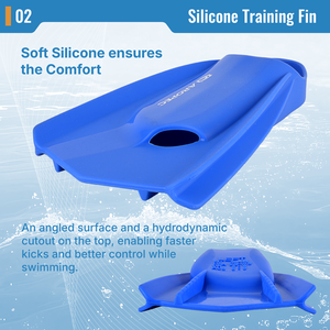 Aletas de Natación de Silicona Profesionales - Pala Angulada para Velocidad y Control, OEM/ODM Disponible, Opciones Multicolor - Product Image 3