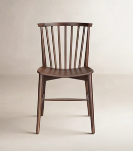 Chaise de salle à manger moderne du milieu du siècle en frêne massif à prix abordable, avec dossier de restaurant vintage, style Windsor commercial pour la maison - Product Image 1