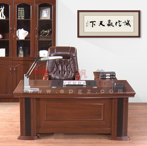 Escuela Muebles de oficina en forma de L Excelente gestión Escritorio de madera Mesa ordenada para gerente con cajón y gabinete - Product Image 2