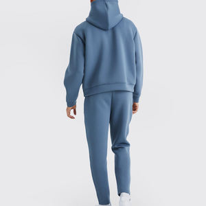Conjunto Deportivo con Capucha para Hombre, Sudadera de Algodón de Color Sólido y Pantalones Deportivos con Bolsillos Laterales, Ropa Casual de Otoño - Product Image 2
