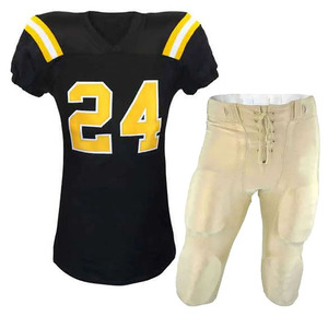 Uniforme de football américain sur mesure, imprimé par sublimation, 100% polyester, séchage rapide, antibactérien, respirant, évacuant l'humidité - Product Image 1