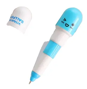 (6Pcs/set) Pill Ballpoint Pen Office And School Supplies Cute School Supplies Stationery Ball Pen Set Office Accessories