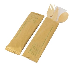 Ensemble de Couverts Jetables Premium en Bois de Bouleau pour l'Aviation et l'Hôtellerie – Fourchette, Cuillère, Couteau, Serviette – Idéal pour l'Industrie Alimentaire 2026 - Product Image 3
