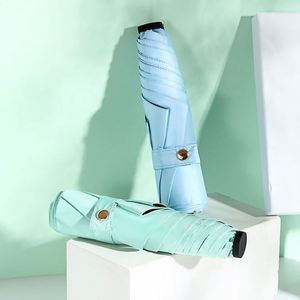 Paraguas Moderno Ultraligero de 6 Varillas con Protección Solar y Contra la Lluvia, con Revestimiento Negro, Ideal para Regalos Publicitarios - Product Image 3