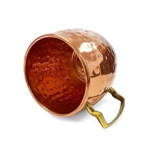 Hammered Copper <b>Mug</b> Round Vintage Style Durable Metal Drinkware Copper bulk supply Copper wholesale India Copper export India - Product Image 2