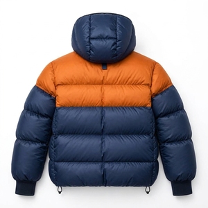 Chaqueta Acolchada Azul Marino y Naranja para Hombre, Abrigo de Invierno Cálido y Ligero, Impermeable, Marca One Apex - Product Image 2
