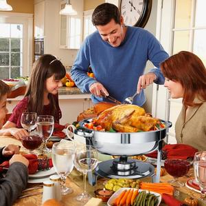 Ensemble de 4 réchauds en acier inoxydable de 6 litres avec couvercle en verre au meilleur prix - Product Image 2