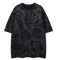 T-shirts pour hommes à manches courtes, col rond, en coton 100% tricoté, anti-plis, coupe oversize, effet délavé, de haute qualité, avec logo personnalisé