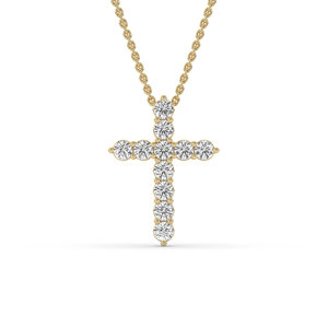 0.99 Carat Lab Grown Round Brilliant Cut Diamond 14K <b>Solid</b> <b>Gold</b> Women's <b>Pendant</b> - Product Image 3