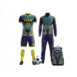 Custom Heat-Transfer Printed Quick Dry Breathable 100% Polyester Football Jerseys & <b>Soccer</b> Kits-Sleeveless Design - Product Image 2