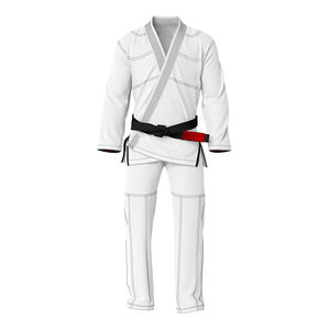 ชุดคาราเต้ผู้ใหญ่แบบยูนิเซ็กซ์ สีขาว ผ้าเนื้อเบา เข็มขัดระดับสูง สำหรับฝึกซ้อมกังฟู เทควันโด บราซิลเลียนยิวยิตสู ซักได้ ปรับแต่งได้ - Product Image 1