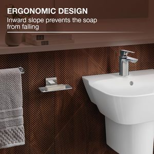 Soap Dish Bathroom Set Modern Soap Holder Bathroom Accessories Set Durable Soap <b>Tray</b> for Home Hotel Washroom Sink Countertop - Product Image 6
