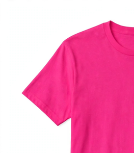 เสื้อยืดผู้ชายทรงปกติ แขนสั้น สีชมพูสดใส ใส่สบาย ระบายอากาศดี เหมาะสำหรับใส่ทุกวัน แฟชั่นเสื้อยืดเปล่าสำหรับขายส่งเสื้อผ้า - Product Image 6