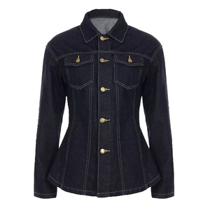 Camisa de Mezclilla Premium para Mujer, Estilo Vintage, Casual, Moderna, de Manga Larga para Invierno, Primavera/Verano, de Algodón Orgánico con Botones - Product Image 1