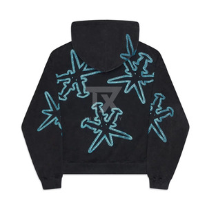 Best Price Winter Men's <b>Rhinestone</b> <b>Hoodies</b> with Digital Printing Oversized Fit Low MOQ Made in Pakistan - Product Image 2