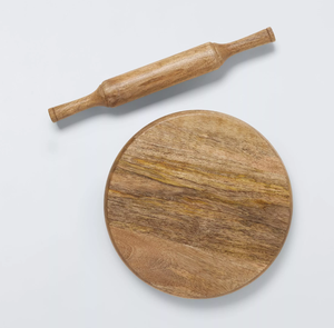 Eco-friendly Wood Dough Roller <b>Pins</b> And Board Household <b>Rolling</b> Stick Dumpling Flour Board and Customized Sale - Product Image 1