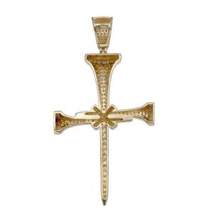 Collier pendentif croix en argent 925 plaqué or, chaîne à maillons hip-hop, bijoux de charme pour hommes et femmes, idéal pour les soirées - Product Image 2