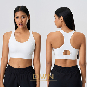 SPORTLICH WEAR Soutien-gorge de sport haute intensité pour femme avec coussinets fixes, fermeture dorsale, anti-choc, respirant, en Spandex/Nylon - Product Image 4