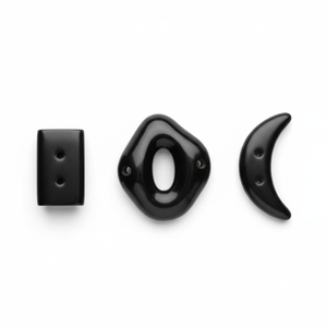 Boutons ovales en corne de buffle noire polie, faits à la main, écologiques, avec motif animal sculpté, breloques d'art de collection, détails en corde - Product Image 5
