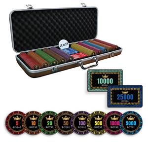 Jetons de poker en céramique Golden Jade 40/45/50 mm et plateau 300/500 pièces 10/20 plaques 10/14/17 g - Product Image 1