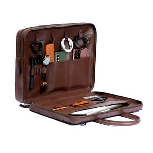 Modern Professional Genuine Leather Briefcase for Men Durable Handmade Executive Carry Case Custom Logo OEM ODM Available - Product Image 5