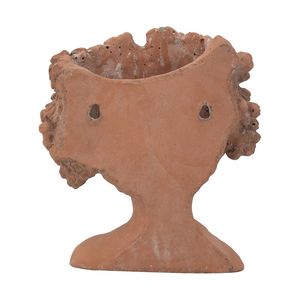 Visage testa busto fioriera 8x4x9 "marrone muro di casa vaso di fiori Design unico per interni esterni fioriere - Product Image 6