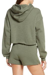 Sweat à capuche pour femme Geo Brothers Co en molleton de coton et élasthanne avec motif imprimé en relief, écologique, respirant, doublé, style décontracté - Product Image 4