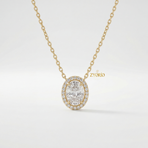 Rose Gold Lab Grown Diamond Pendant Necklace Gold Plated Link Chain Engagement & Wedding Ready Luxury <b>Jewelry</b> for Women - Product Image 2