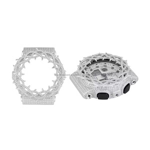 Kit de Modificación de Caja de Reloj Dvars Diamond GA14 Plateado/Tono Plata, Diseño de Actualización para Reloj de Buceo, Estilo Hip Hop Urbano - Product Image 2