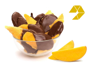 Organic Dark Chocolate Coated AD Processed Dried Mango Slices Premium <b>Sweet</b> Snack Bulk Healthy Treat - Product Image 1