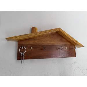Porte-clés en bois écologique, durable, décoratif, artisanal, organisateur mural pour courrier et clés - Product Image 5