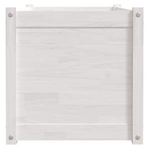 Macetas y jardineras medianas de madera de pino macizo blanco para jardín - Product Image 5