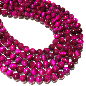 Tiger Eye Pink Round Stone <b>Beads</b> for Jewelry Making FE Brand Natural Cat Eye <b>Beads</b> From Uttar Pradesh Factory <b>Direct</b> - Product Image 1