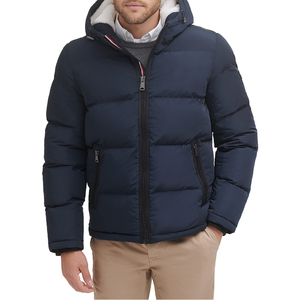 เสื้อแจ็คเก็ตพัฟเฟอร์แบบมีซิป คอทรงกรวย บุด้วยผ้าควิลท์ ดีไซน์ใหม่ สไตล์สั่งทำพิเศษ สีกากี สำหรับผู้ชาย - Product Image 1