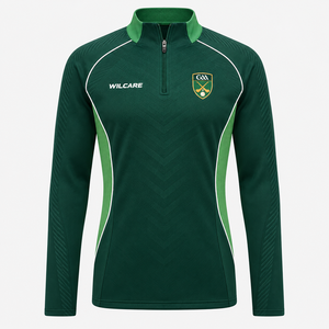 WILCARE เสื้อกีฬาผู้ชายสีดำแบบซิป ¼ ตัว ผ้าโพลีเอสเตอร์ระบายอากาศได้ดี แขนยาว ดีไซน์โลโก้ ไซส์ M - Product Image 4