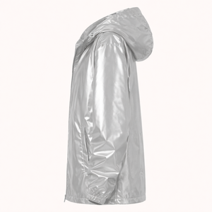 Chaquetas Brillantes para Hombre, Chaqueta Ligera Metálica de Manga Larga para Fiesta, Chaqueta con Capucha Brillante para Club Nocturno, Chaqueta con Capucha para Hombre - Product Image 4