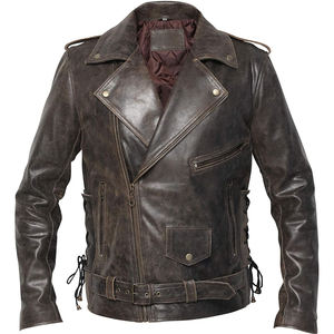 Vestes en cuir pour hommes de qualité supérieure avec fermeture éclair, doublure chaude, style décontracté, vestes en cuir tendance avec fermeture éclair pour hommes - Product Image 1
