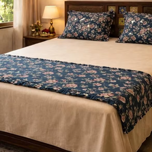 Juego de Cubrecamas y Fundas de Cojín de Lujo, Bordados a Mano, de Algodón Orgánico, Antiarrugas, Modernos, de Peso Medio, con Diseño Geométrico Abstracto - Product Image 1